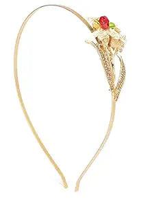 Gold-Toned Embellished Hairband - Trendisia