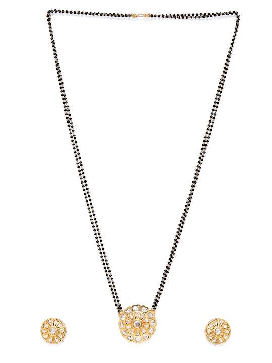 Gold-Toned Kundan Mangalsutra - Trendisia