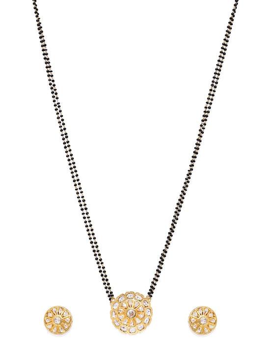 Gold-Toned Kundan Mangalsutra - Trendisia
