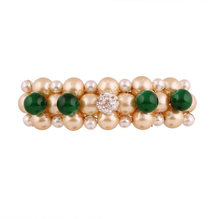 Gold-Toned Pearls, Beads Clip/Barrette - Trendisia