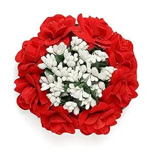 Handcrafted Beaded Floral Hair Bun Cover - Trendisia