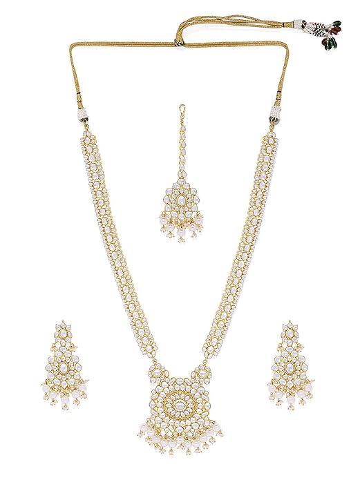 Gold-Plated Kundan Jewellery Set - Trendisia