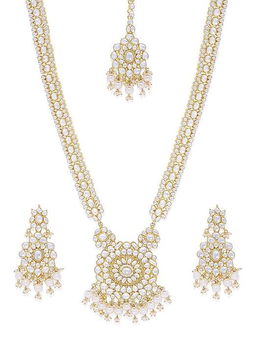 Gold-Plated Kundan Jewellery Set - Trendisia