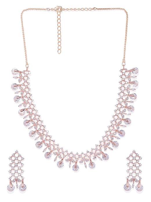 Handcrafted Rose Gold-Plated Jewellery Set - Trendisia