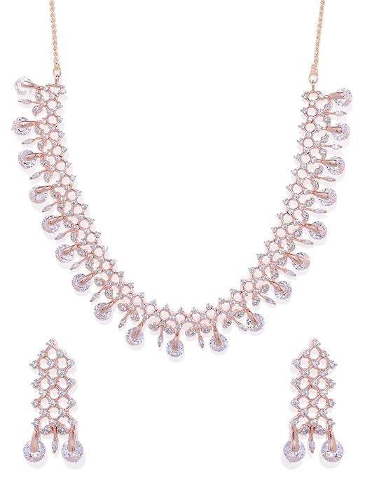 Handcrafted Rose Gold-Plated Jewellery Set - Trendisia