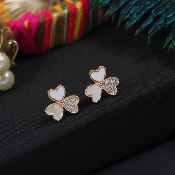 Korean Gold/Rosegold Plated Floral Design Stud Earring- KRNER 3132 - Trendisia