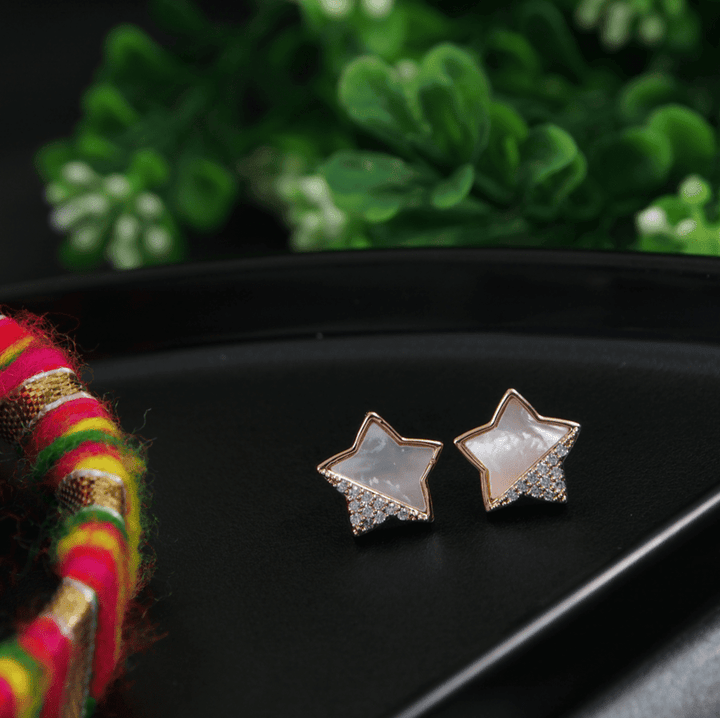 Korean Gold/Rosegold /Silver Plated Star Shaped Stud Earring- KRNER 3149 - Trendisia