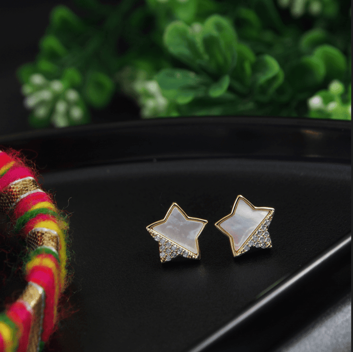 Korean Gold/Rosegold /Silver Plated Star Shaped Stud Earring- KRNER 3149 - Trendisia