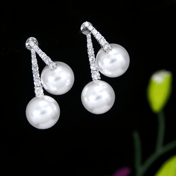 Korean Gold/Rosegold/Silver Plated Cherry Shapped White Pearl Stud Earring-KRNER 3646 - Trendisia