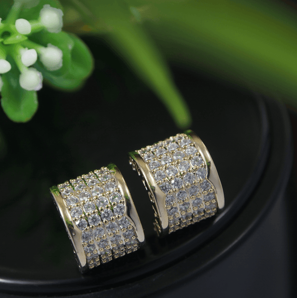 Korean Gold/Silver/Rosegold Plated CZ Stud Earring-KRNER 2979 - Trendisia