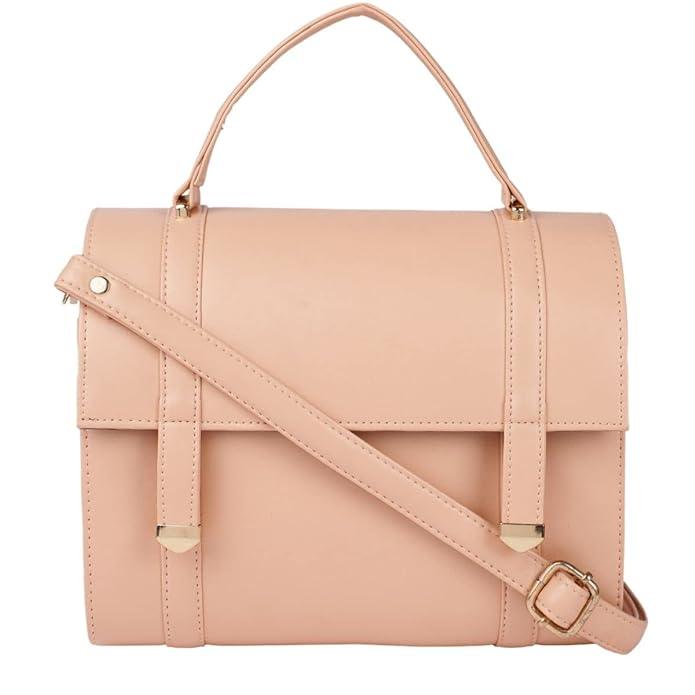 Light pink color Solid Satchel Bag - Trendisia