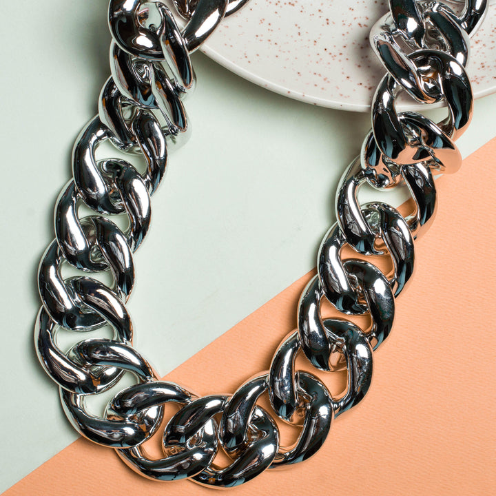 Metallic Acrylic Curb Chain (Suitable for Bag Accessories) | 1Meter Chain - Trendisia