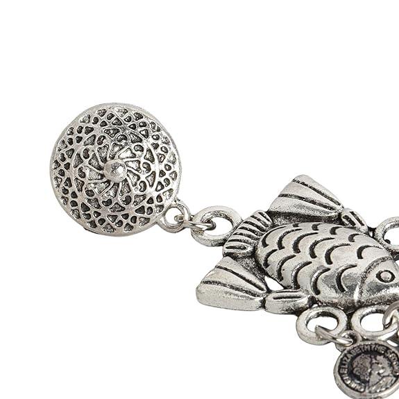 Oxidised Contemporary Earrings for Women - Trendisia