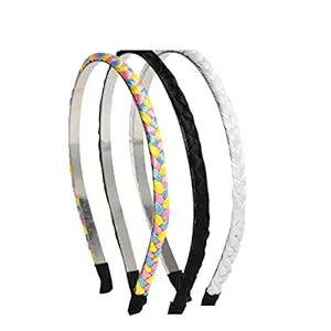 Pack Of 3 Braided Multicoloured Hairbands - Trendisia