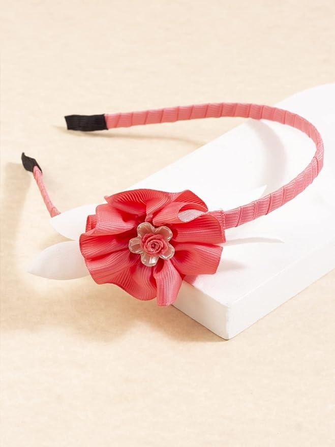 Pink Floral Bow Hairband - Trendisia