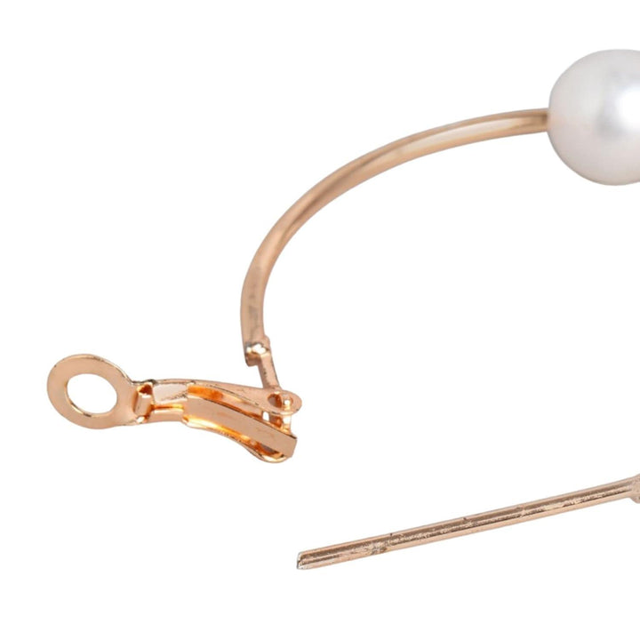 Rose Gold-Plated AD Studded Circular Hoops - Trendisia