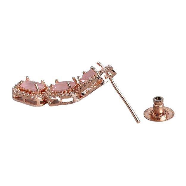 Rose Gold-Plated AD-Studded Jewellery Set - Trendisia