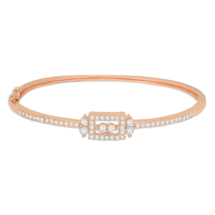 Rose Gold Plated Handcrafted Cuff Bracelet - Trendisia