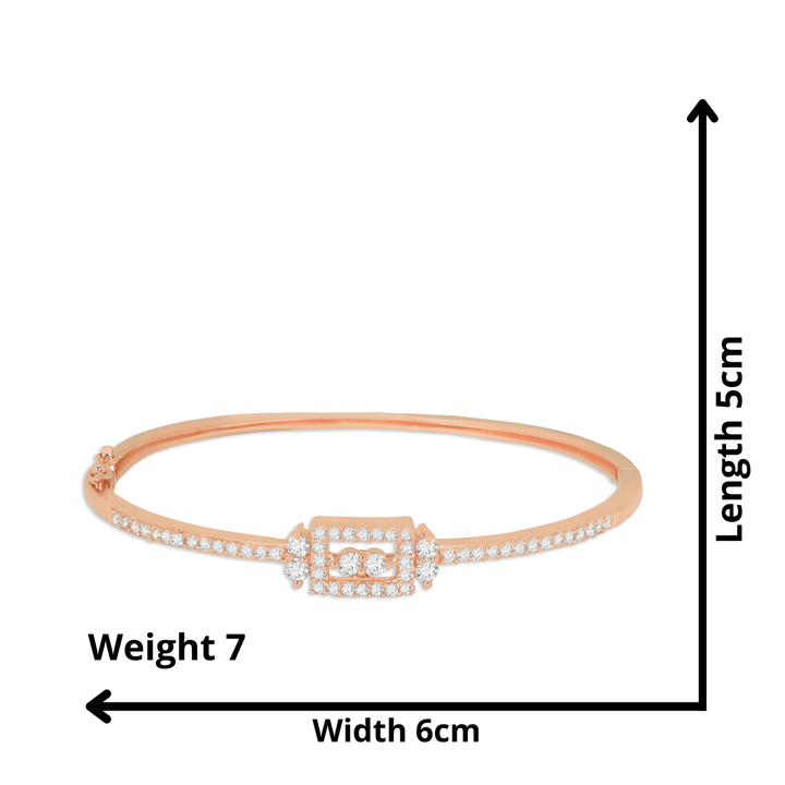 Rose Gold Plated Handcrafted Cuff Bracelet - Trendisia