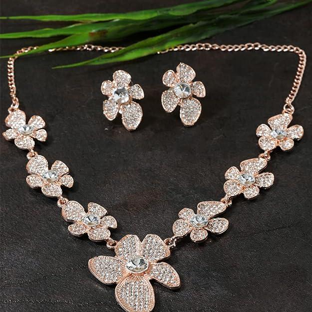 Rose Gold-Plated Jewellery Set - Trendisia