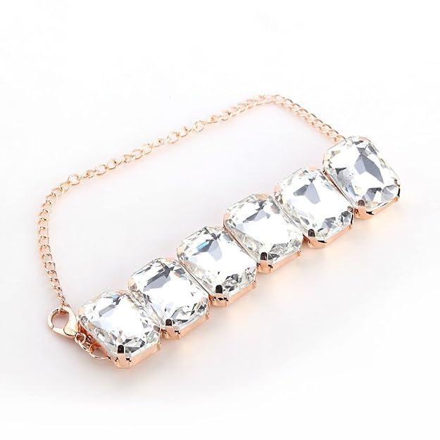 Rose Gold-Plated Studded Choker Jewellery Set - Trendisia