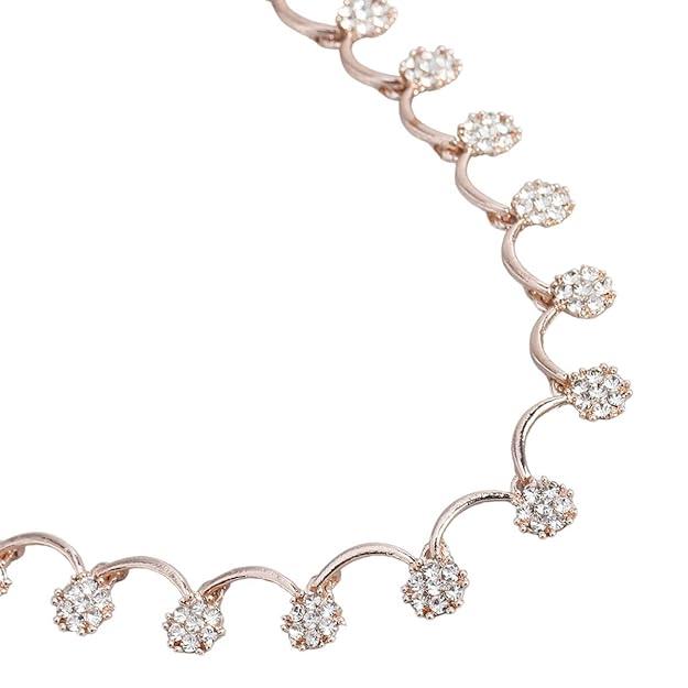 Rose Gold-Plated White AD-Studded Jewellery Set - Trendisia