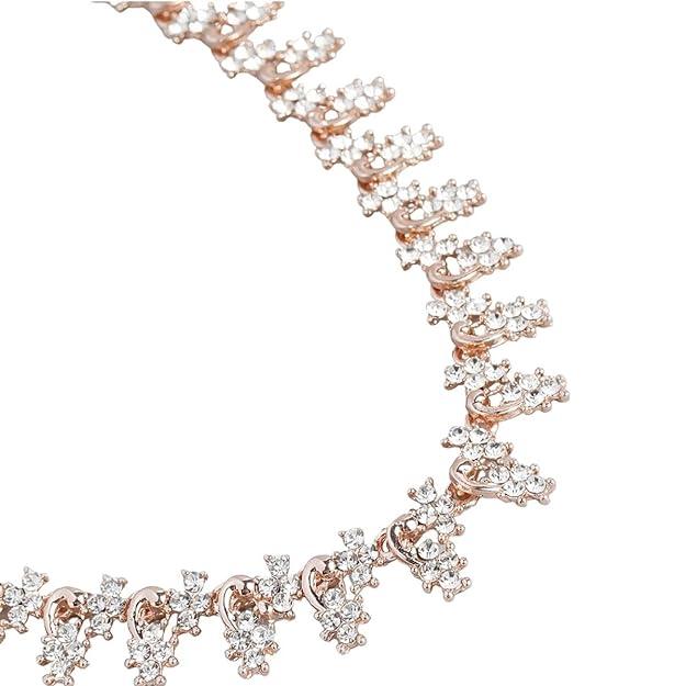 Rose Gold-Plated AD Studded Jewellery Set - Trendisia