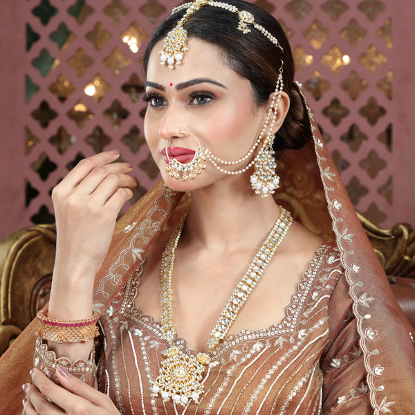 Gold-Plated Kundan Jewellery Set