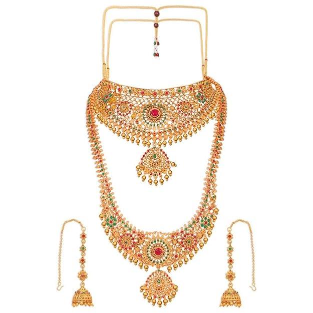 Gold-Plated Bridal Jewellery Set - Trendisia