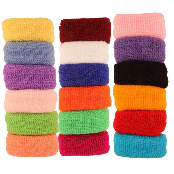 Set Of 18Soft Multicolor Rubber Hair Band - Trendisia