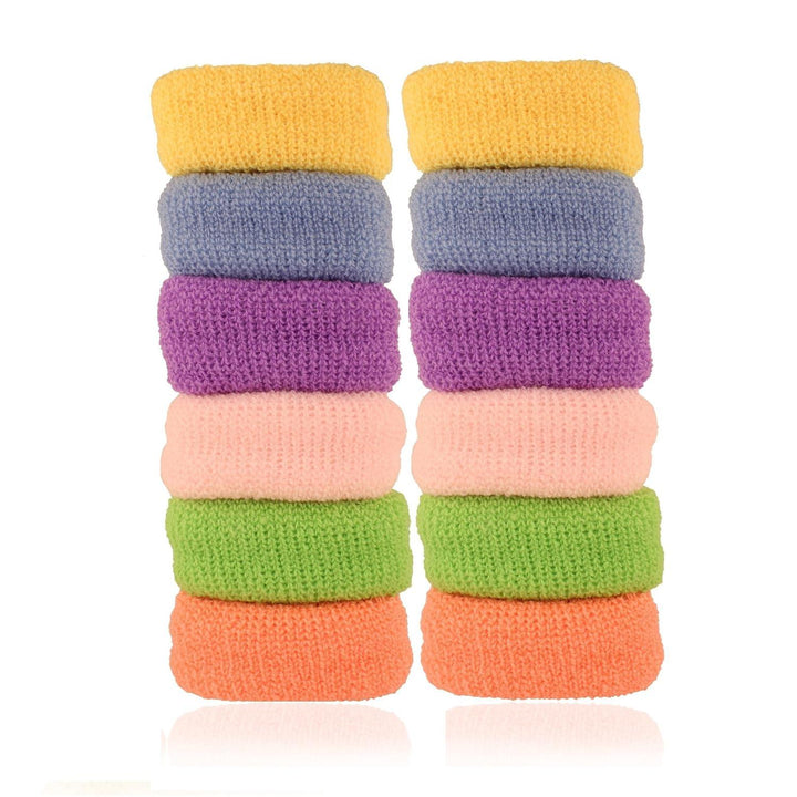 Set Of 18Soft Multicolor Rubber Hair Band - Trendisia