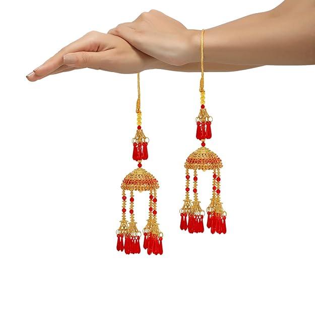 Set Of 2 Gold Plated Bridal Layered Kaleeras - Trendisia