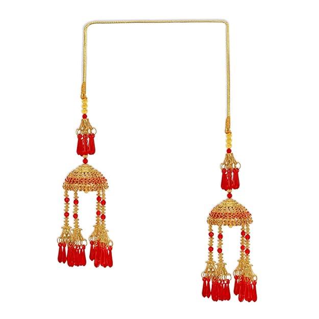 Set Of 2 Gold Plated Bridal Layered Kaleeras - Trendisia