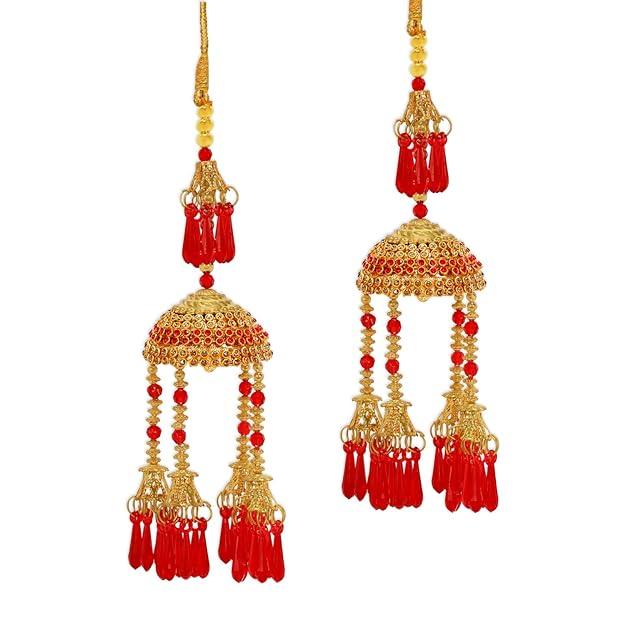 Set Of 2 Gold Plated Bridal Layered Kaleeras - Trendisia