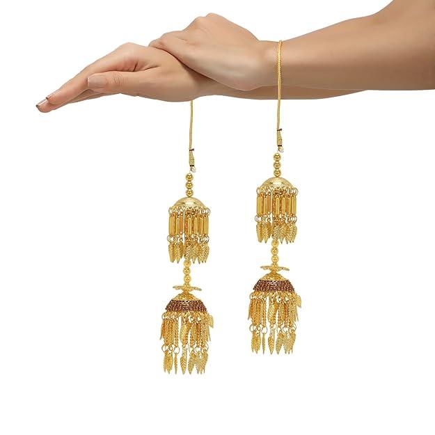 Set Of 2 Gold-Plated Layered Kaleeras - Trendisia