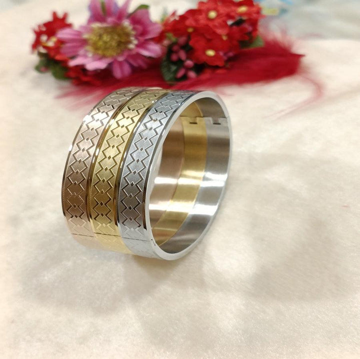 Set of Three Stainless Steel Unisex Kada- STKD 4139 - Trendisia