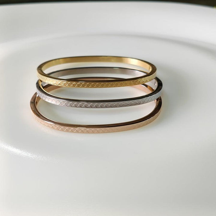 Set of Three Stainless Steel Unisex Kada- STKD 4139 - Trendisia