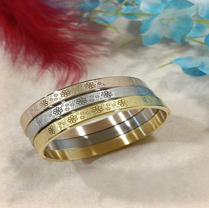 Set of Three Stainless Steel Unisex Kada- STKD 4140 - Trendisia