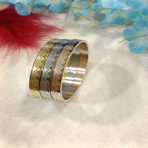 Set of Three Stainless Steel Unisex Kada- STKD 4142 - Trendisia