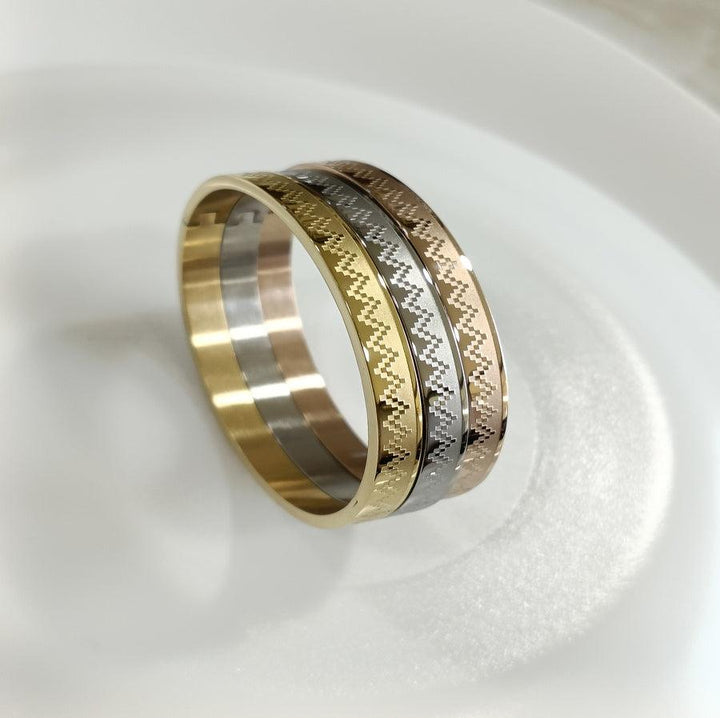 Set of Three Stainless Steel Unisex Kada- STKD 4142 - Trendisia