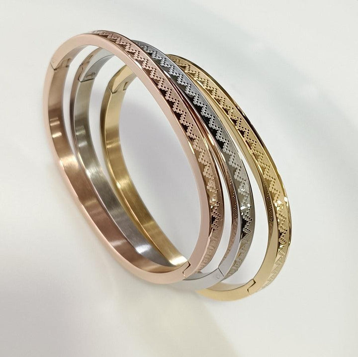 Set of Three Stainless Steel Unisex Kada- STKD 4142 - Trendisia