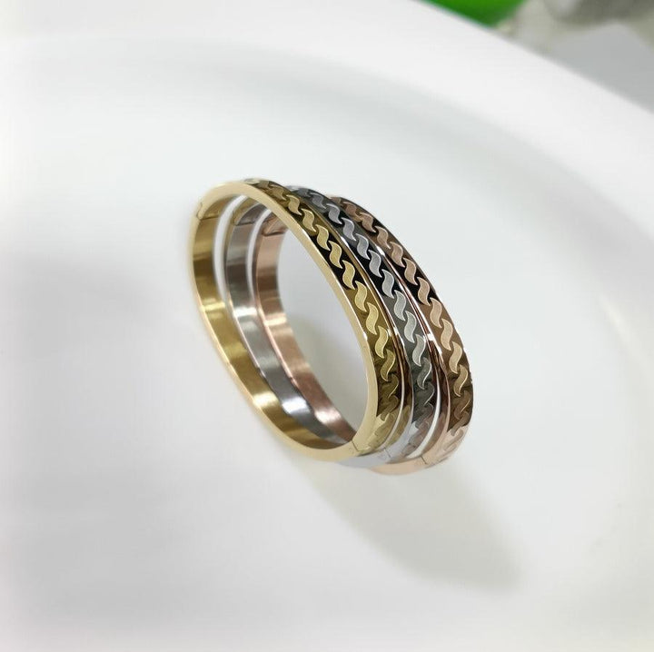 Set of Three Stainless Steel Unisex Kada- STKD 4145 - Trendisia