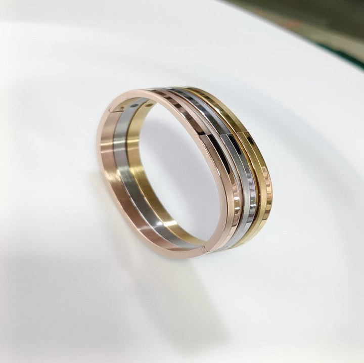 Set of Three Stainless Steel Unisex Kada- STKD 4149 - Trendisia