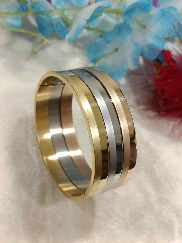 Set of Three Stainless Steel Unisex Kada- STKD 4150 - Trendisia