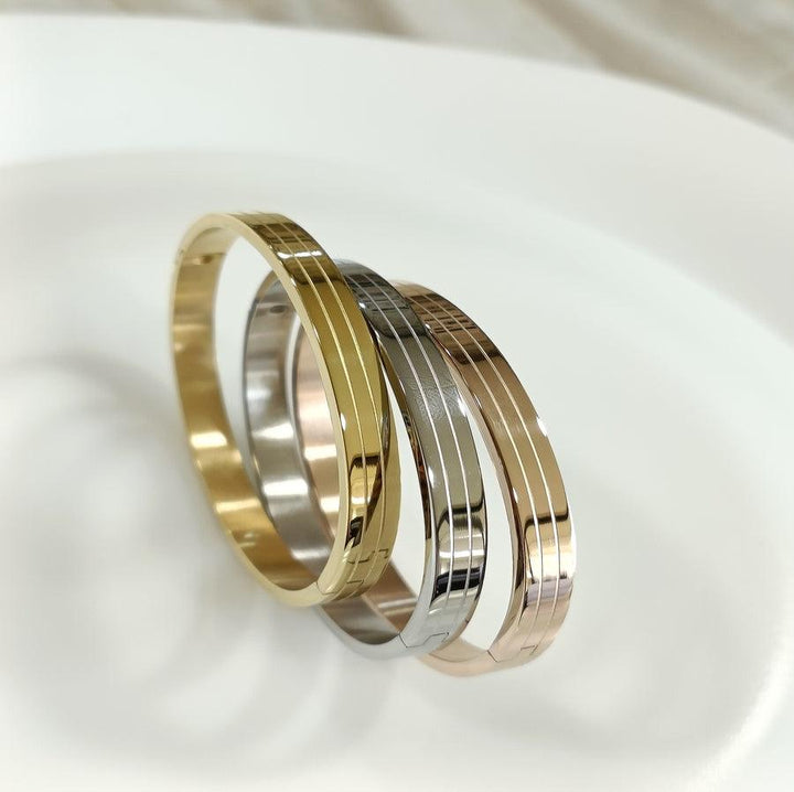 Set of Three Stainless Steel Unisex Kada- STKD 4153 - Trendisia