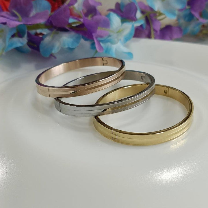 Set of Three Stainless Steel Unisex Kada- STKD 4154 - Trendisia