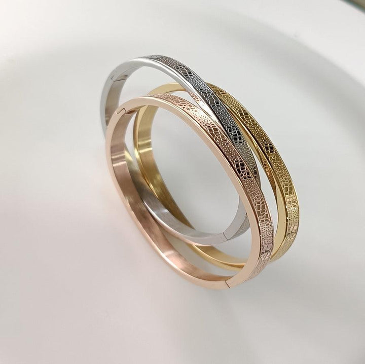 Set of Three Stainless Steel Unisex Kada- STKD 4155 - Trendisia