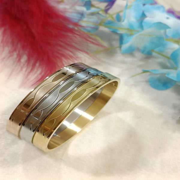 Set of Three Stainless Steel Unisex Kada- STKD 4158 - Trendisia