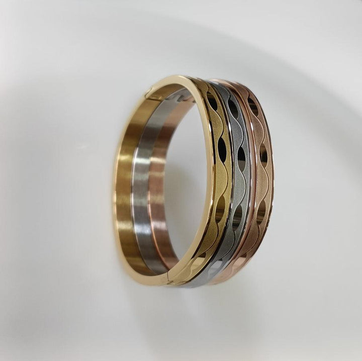 Set of Three Stainless Steel Unisex Kada- STKD 4158 - Trendisia