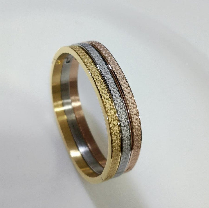 Set of Three Stainless Steel Unisex Kada- STKD 4161 - Trendisia